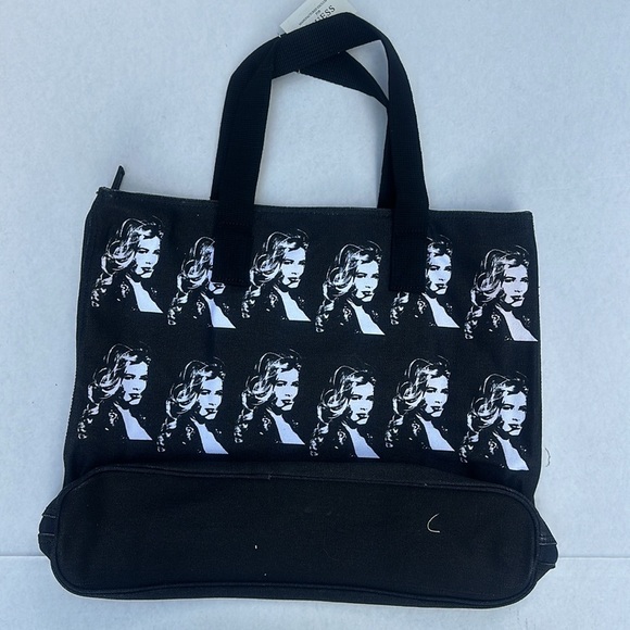 New GUESS Black Vintage Women’s Tote Bag - Picture 3 of 4